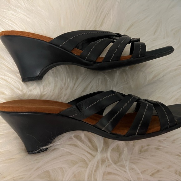 Naturalizer TANA Braided Black Mule Sandal Slide - Picture 5 of 7